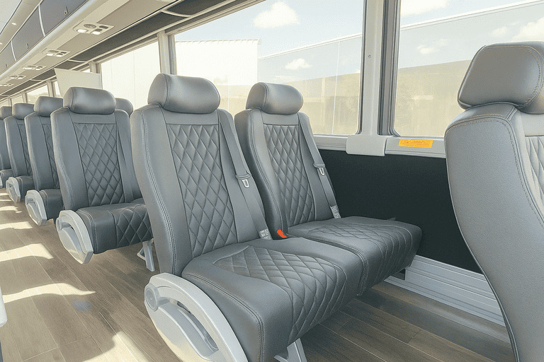 interior of Dothan Coach Bus Service charter bus