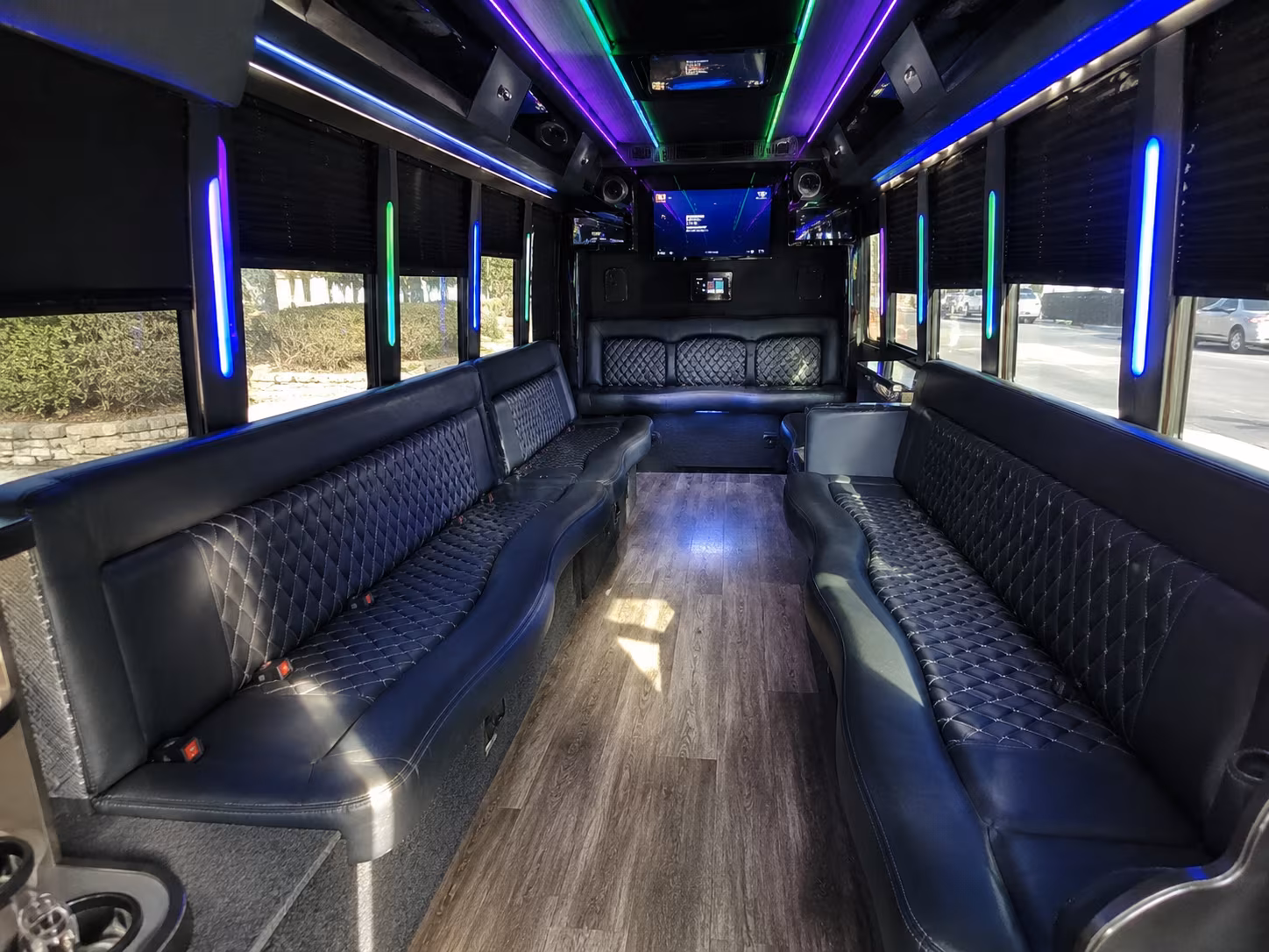 dothan 15 passenger party bus interior