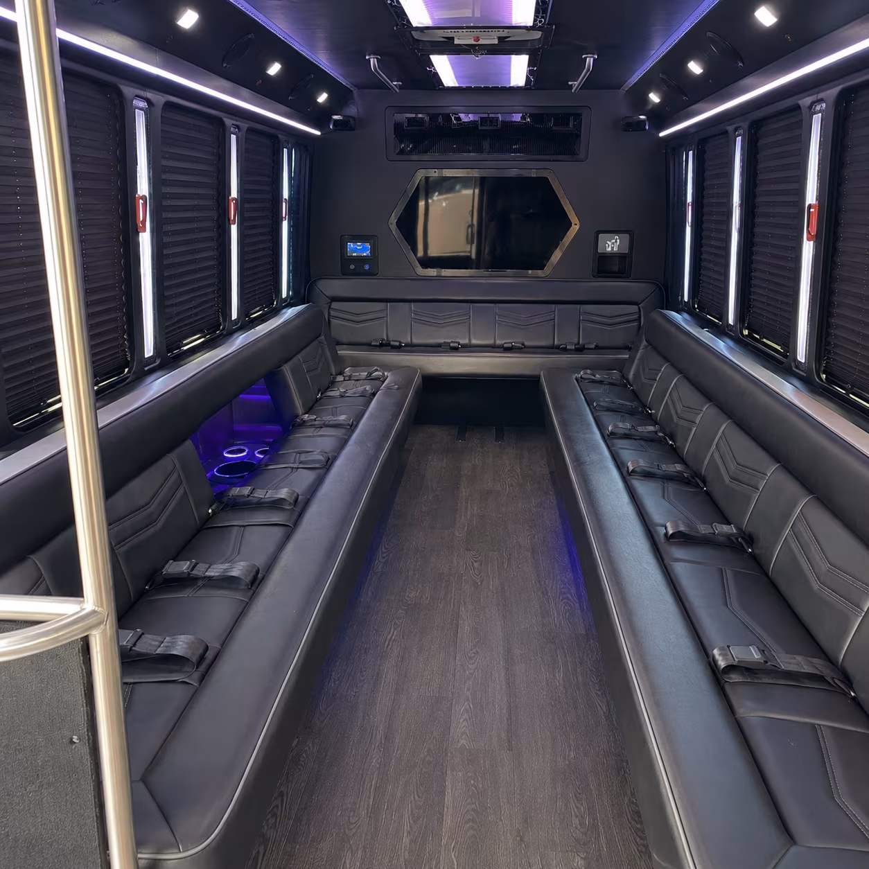 dothan 18 passenger party bus interior