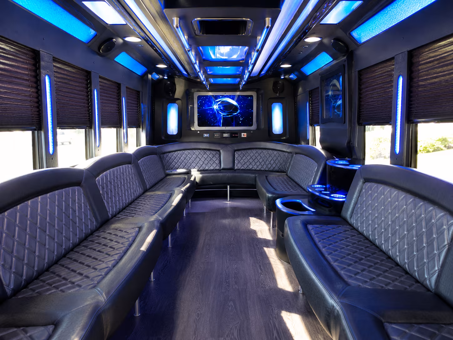 dothan 28 passenger party bus inside
