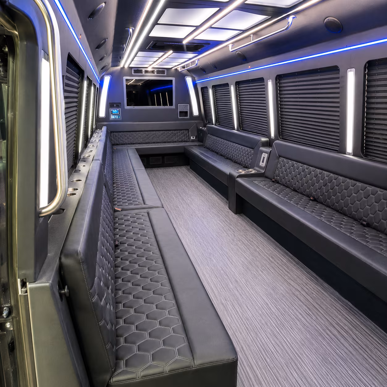 dothan 40 passenger party bus interior