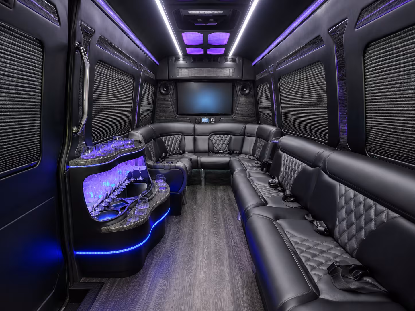 dothan 50 passenger party bus interior